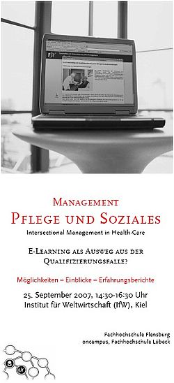 Flyer Titelblatt: Management Pflege und Soziales